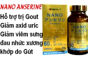 NANO ANSERINE, HỖ TRỢ ĐIỀU TRỊ GOUT, GIẢM ACID URIC TRONG MÁU, GIẢM CƠN ĐAU GÚT, GIẢM VIÊM SƯNG ĐAU NHỨC XƯƠNG KHỚP, ĐÀO THẢI ĐỘC TỐ, GIẢM CHOLESTEROL 